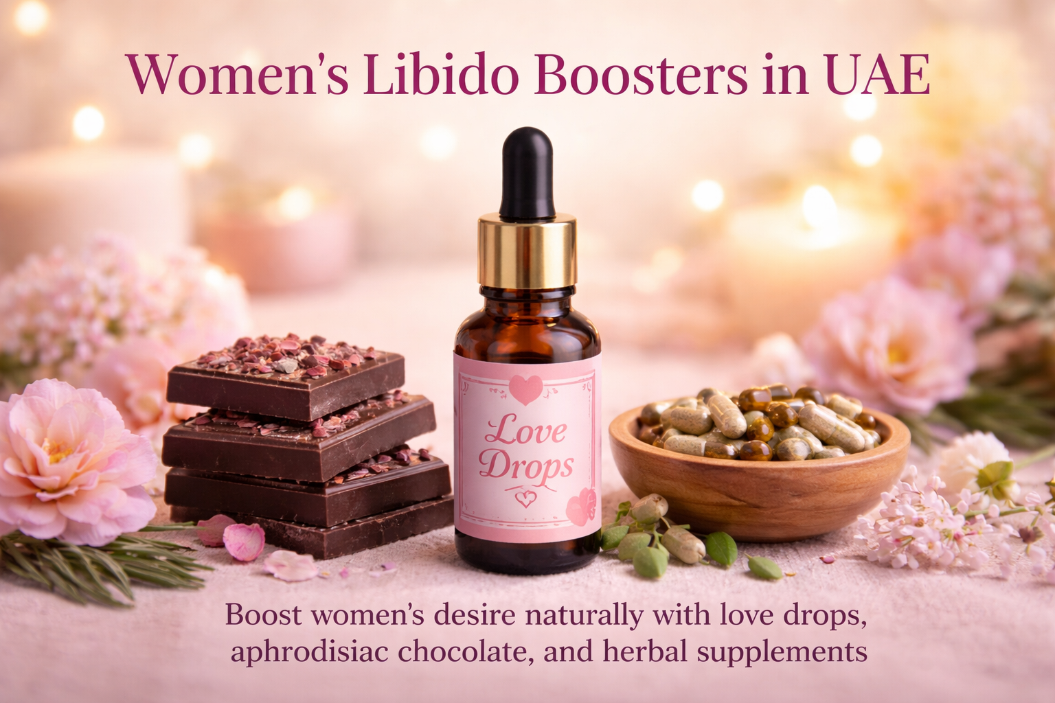 Love drops, aphrodisiac chocolate, and herbal supplements to boost women’s libido in UAE